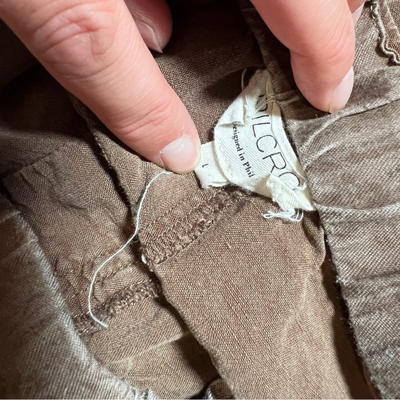 Anthropologie Pilcro Linen Blend Brown Pants- Large‎ - Picture 8 of 9